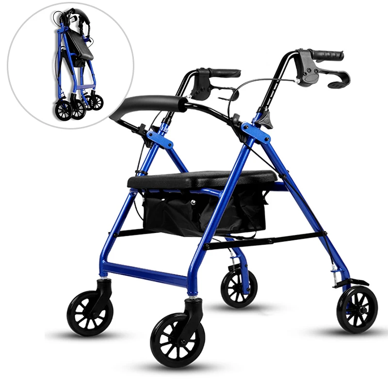 Factory price rehabilitation orthopedic rollator walker with seat