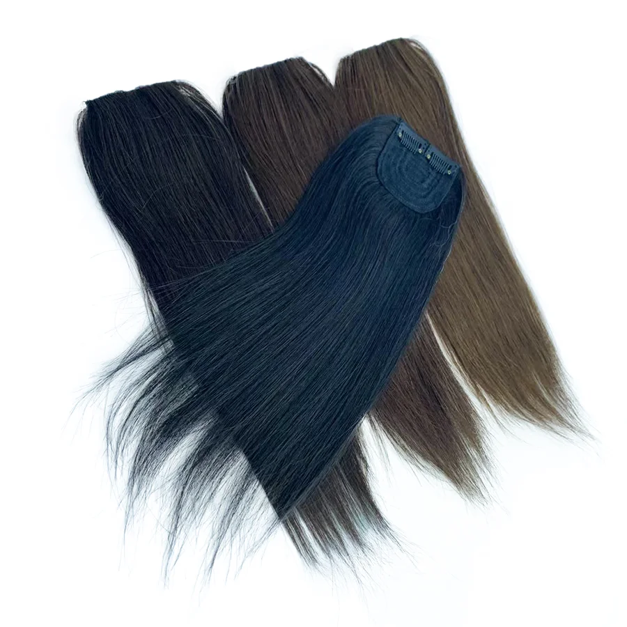 Human Hair Pad Piece Clip Wig Lengthening Fluffy Hair Root Wig Pad Women