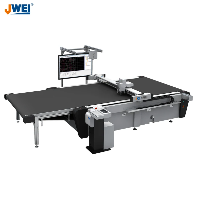 2516/2518/3121 full-auto feeding Garment  cutter with round knife for printed sportswear/Apparel Textile/fabric/leather cutting