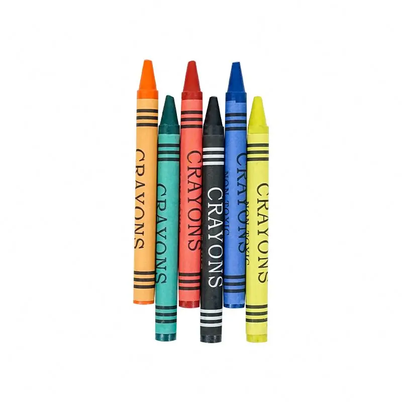 Wholesale Custom Logo Beeswax Non-Toxic Crayons Set for Kids 4 Pack 6 Pack Wax Crayon with Custom Printing Box Unisex