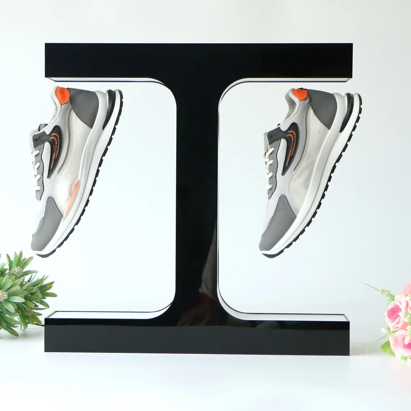 Double Magnetic Levitating Rotation Acrylic Shelf Floating Sneaker Display Rack for Gift Advertising Exhibition Storefront Shop