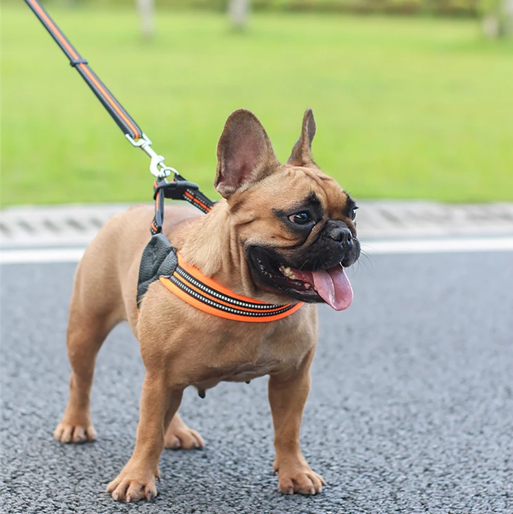 Custom Reflective Luxury Adjustable No Pull Soft Air Mesh Walking 3M Pet Dog Harness Cheap mesh harness
