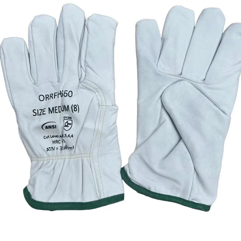 Новый дизайн, водонепроницаемые ковосколки из козьей кожи, термостойкие кожаные коварные дуговые сварочные перчатки для дополнительной защиты