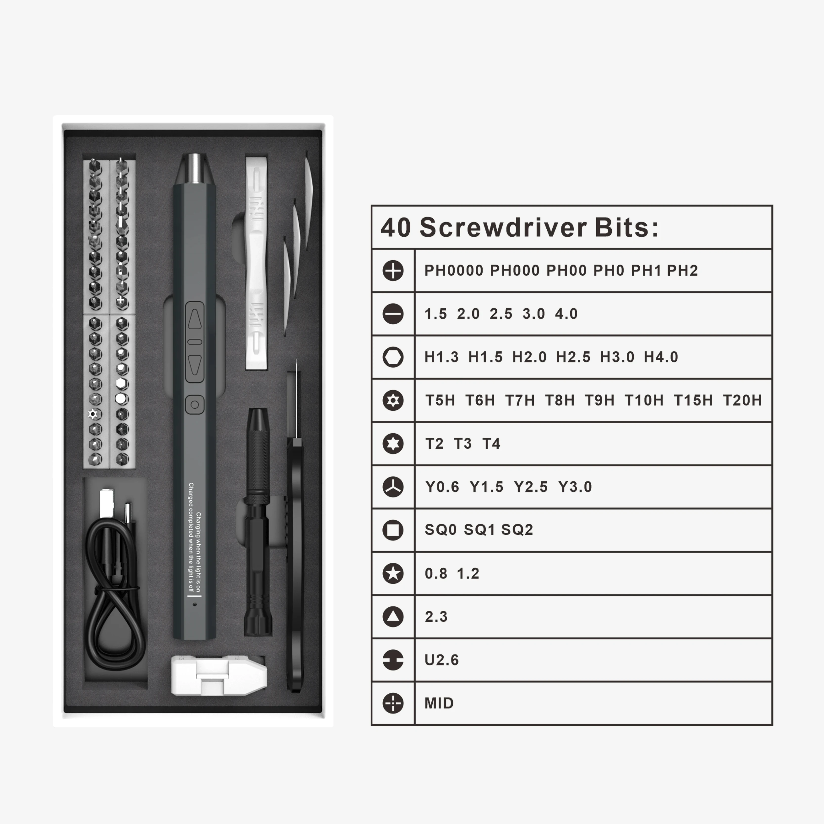 Precision Electric Screwdriver Set exchangeable bit Screw Drivers Tool for Phone Notebook Hard Drive Circuit Board Repairing