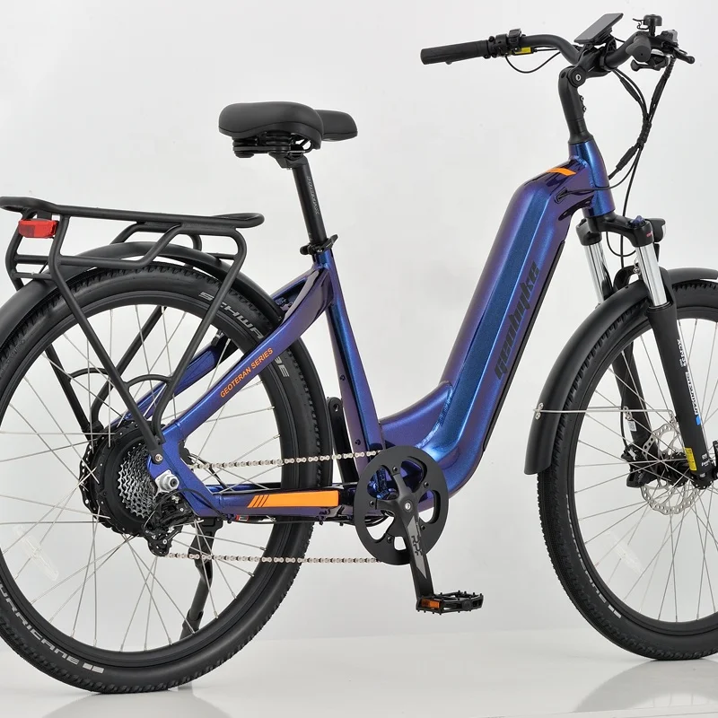 China Factory Women 26inch E Bike 48V 15Ah Hidden Battery Step Thru CIty Ebike 750W Bafang Brand Motor Fat Tire Electric Bike