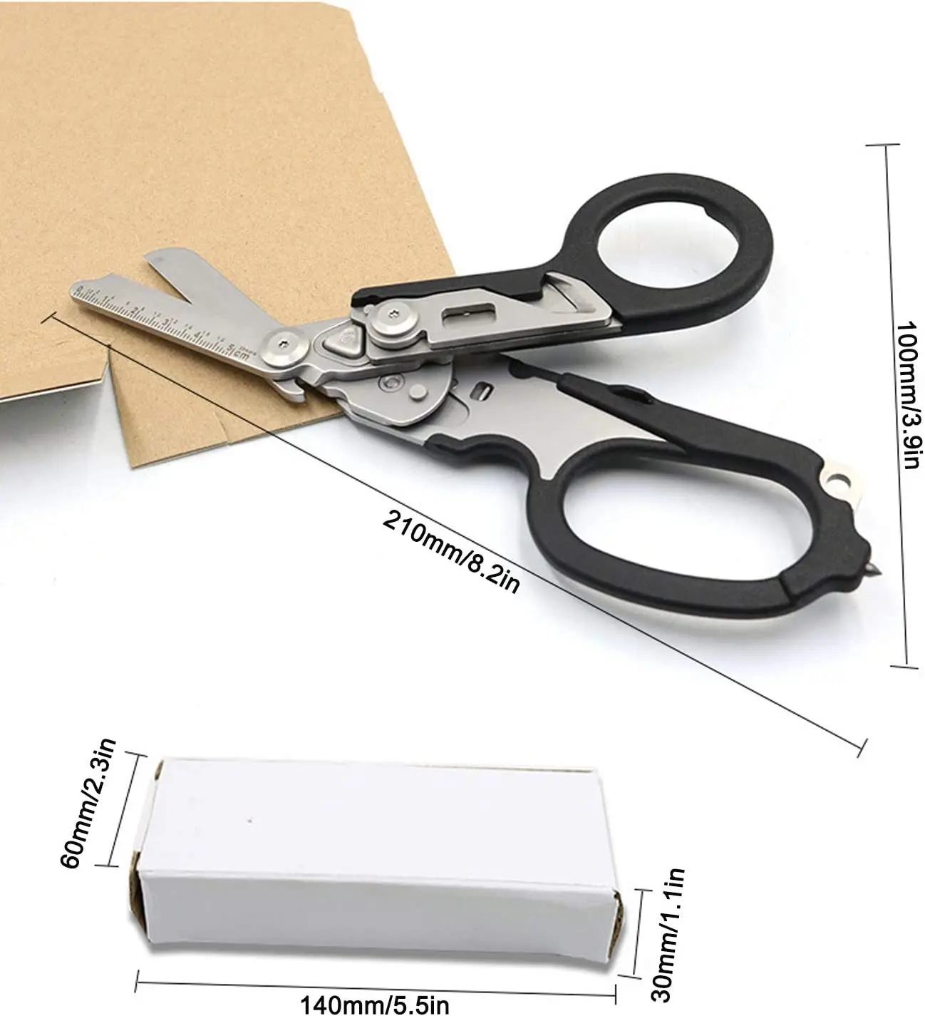 First aid tactical scissors  Raptor scissors  tactical folding pliers K sheath  multi-function folding scissors