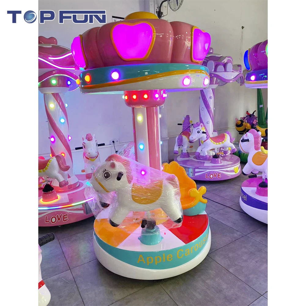 Hot Selling Amusement Coin Operated Funny Carousel Kiddie Rides Round Small Carousel Kiddie Ride For Kids