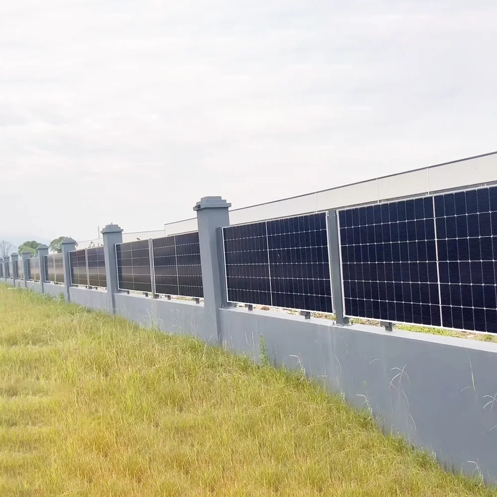 Двунаправленная электрическая панель YOUYA системы солнечный забор с цементной стеной