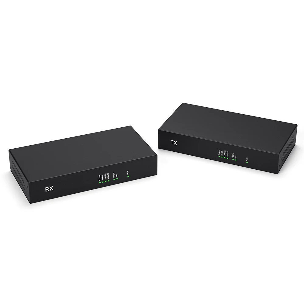 10 KM fiber optic over ethernet KVM HDMI USB extender