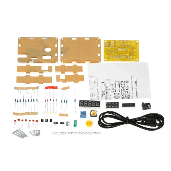 DIY Kits 1Hz-50MHz Crystal Oscillator Frequency Meter Tester 5 digits display Digital Frequency Counter module with Acrylic Case