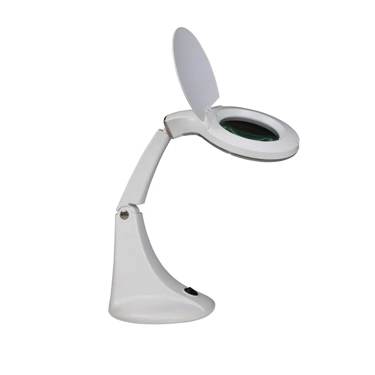 Best Selling Magnifying Glasses Lights Foldable Dimming Modes Power Supply Desk Magnifying Lamp