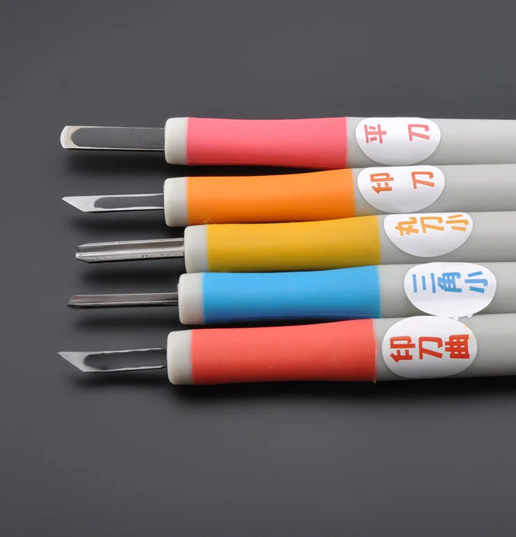 high quality 5pcs Stainless steel Graver Set with Rubber Handle