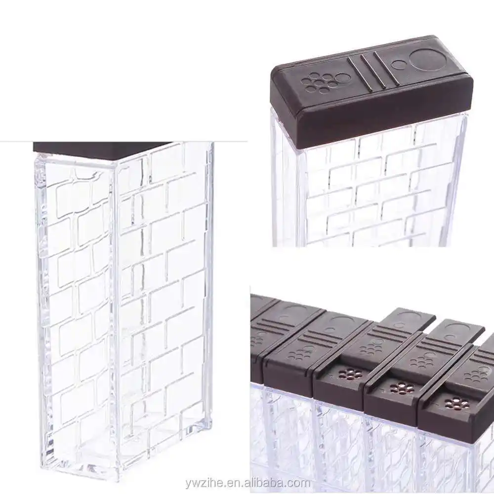 1 Набор 6 шт. кухонная банка для специй коробка приправ бутылка хранения банки прозрачная соль и перц тминовый порошок