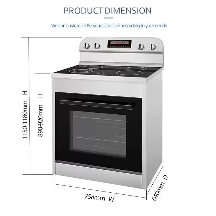 Good Quality Kitchen Appliances Suitable Oven Range Touch Switch Induction Cooktop Built-in Ovens With Automatic Cut-off Timer