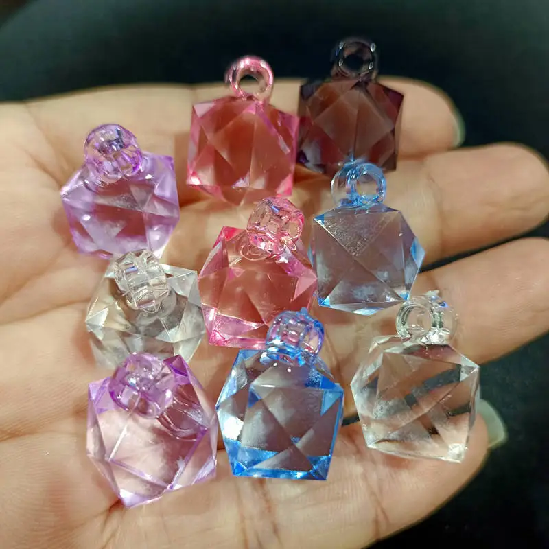 New Crystal Ab Color Glass Crystal Square Plastic Acrylic Beads Chandelier Beads for Jewelry Making Deco