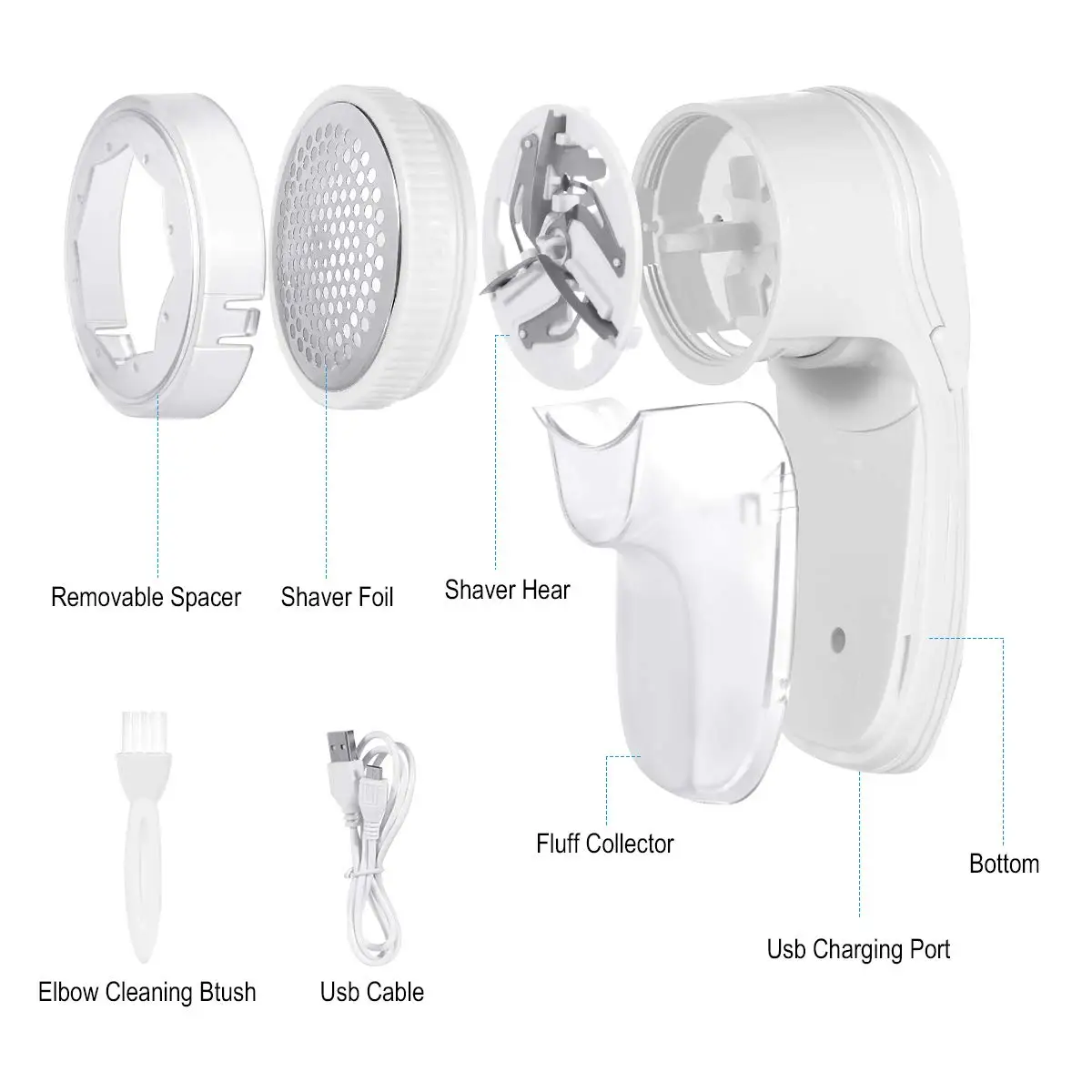 Portable Lint Remover Hair Ball Shaver Trimmer Sweater Electric USB Fabric