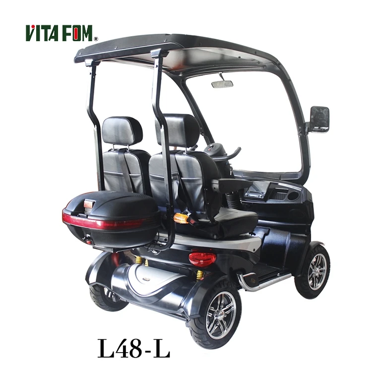 Hot Selling Electric Passenger Tricycle 4 Wheels Electric Bicycle Bike for Adult with Roof