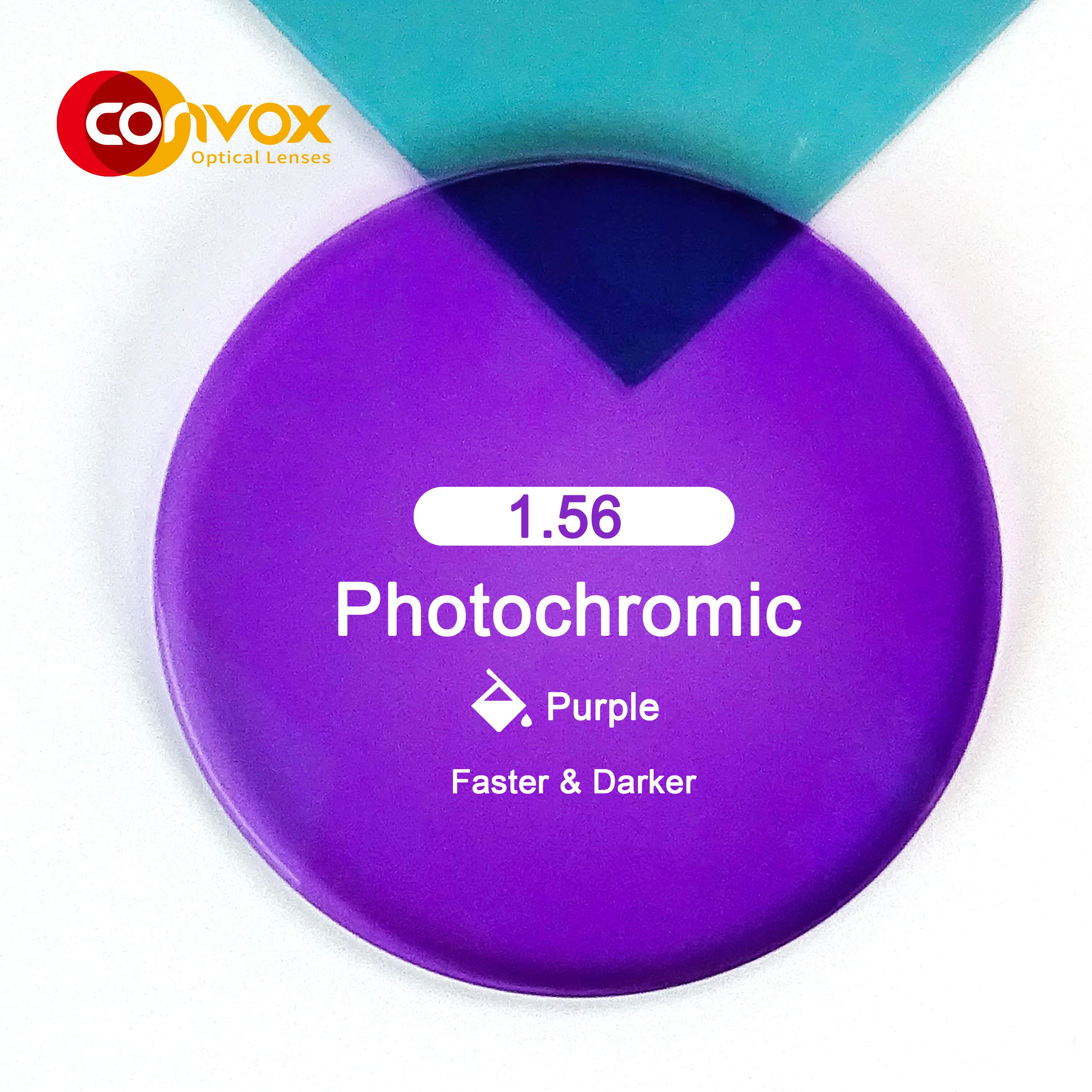 CONVOX Danyang factory photochromic fast change lens 1.56 photochromic photogrey optical eyeglass lenses for glasses lens