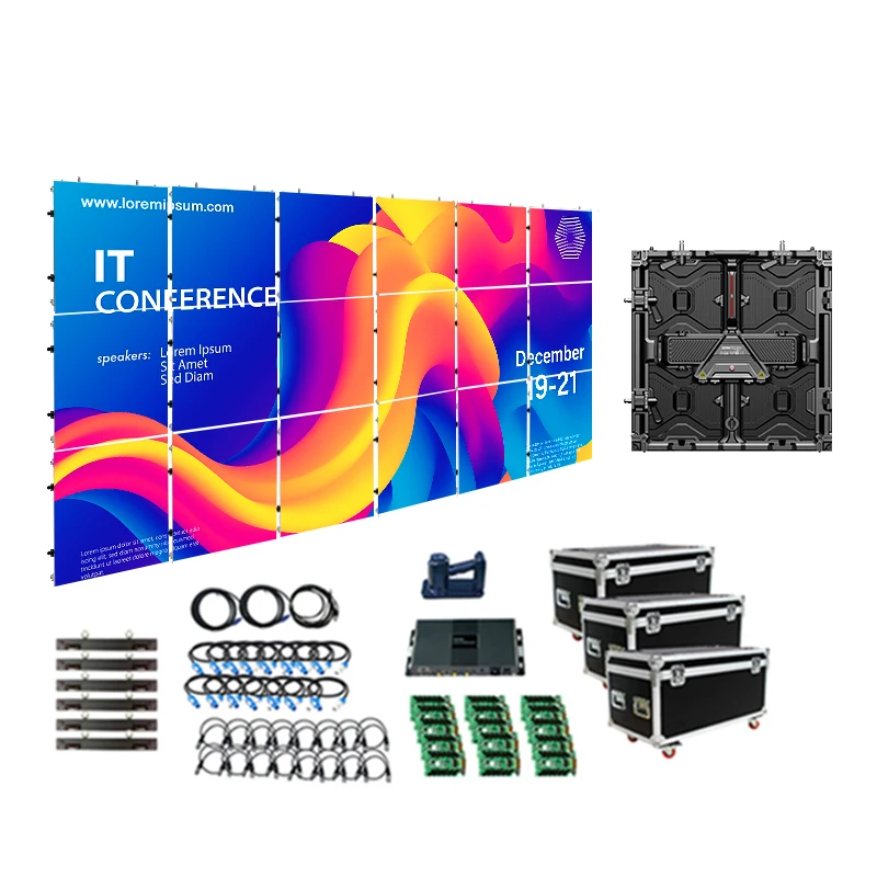 DDW smd p3.91 p1.56 P2.604 7680hz waterproof digital display advertising outdoor indoor panel system set led video wall