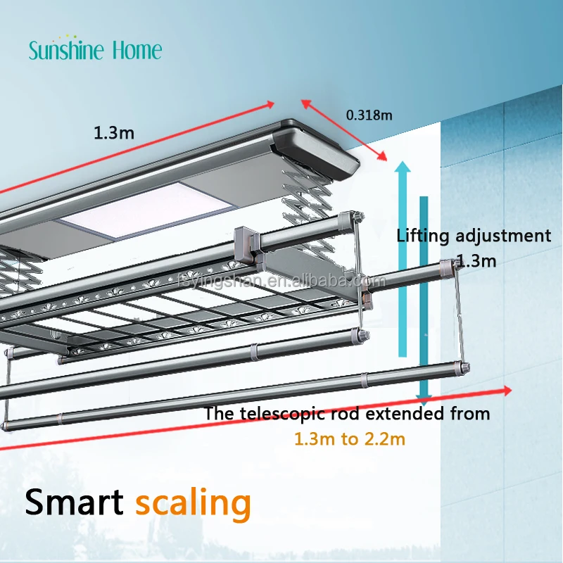 Smart Home Products Electronic Aluminum Clothes Hanger Balcony Dryer Drying Hanger for Clothes