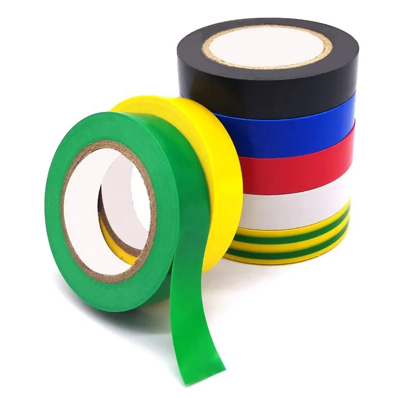 Factory Direct Sell Adhesive Insulating Electric Pvc Tape Roll Electrical Insulation Colour Tape