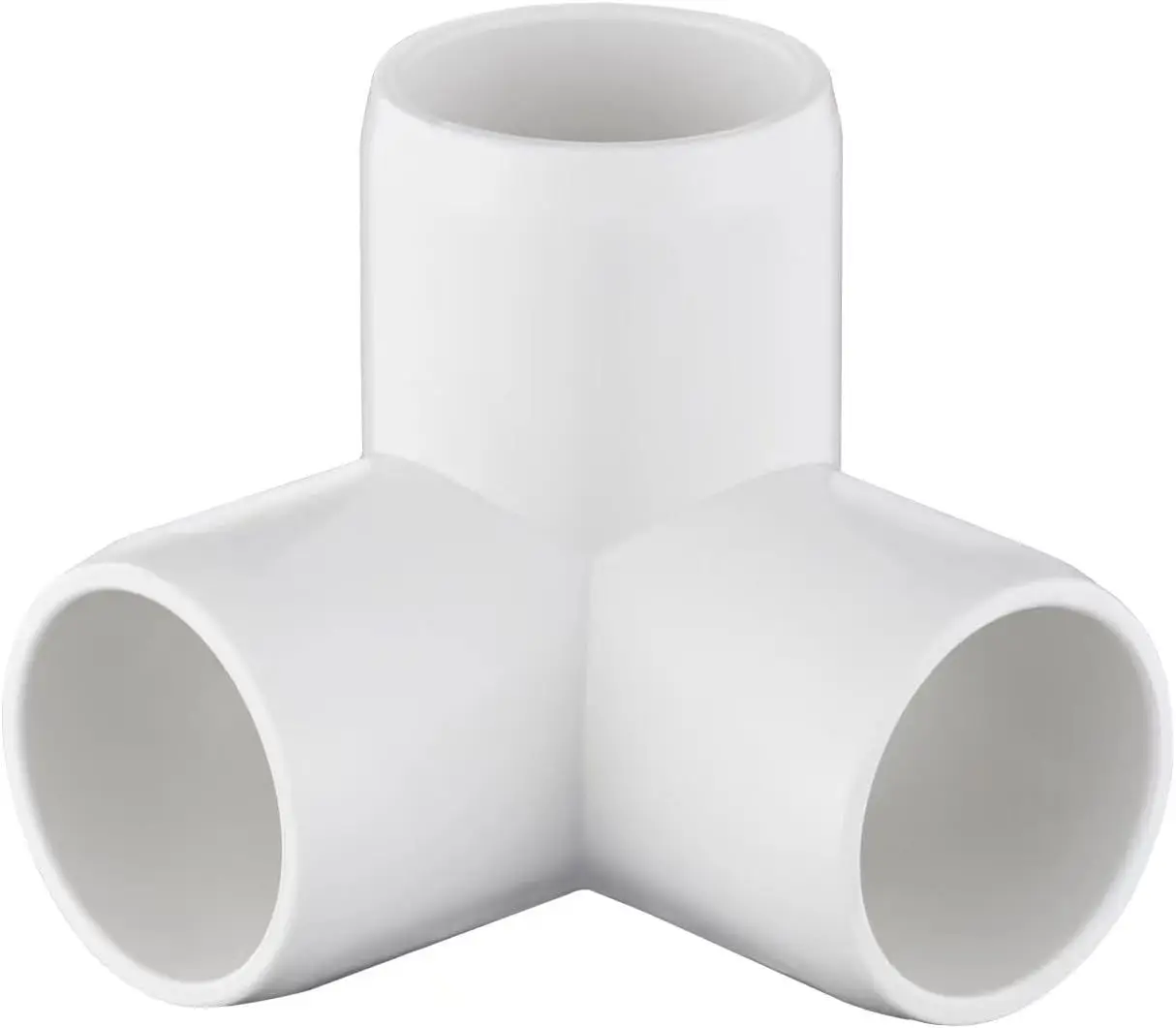 12 Pcs 3 Way pipe fittings flange 3/4 Inch Furniture Grade Connector PVC Elbow DIY PVC Frame SCH40 Pipe Tee Corner Fitting