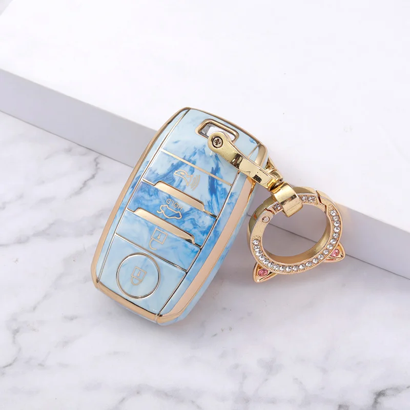 Car Key Cover for Kia Optima Sportage Cerato Rio Sorento K5 K3,4 Buttons TPU Car Key Case Cover,Soft TPU material car key cove