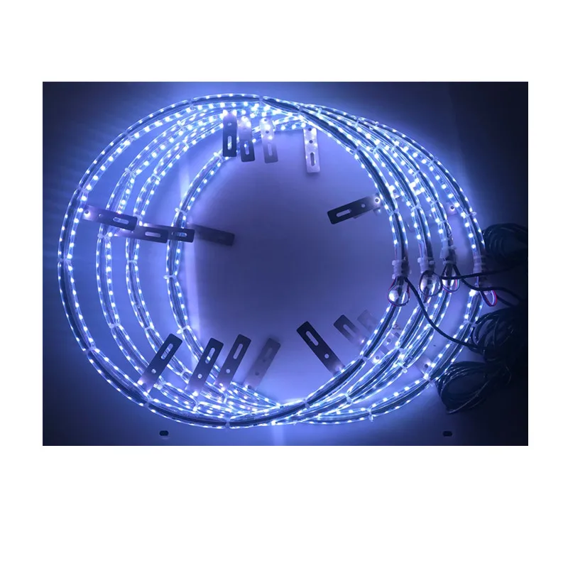 4Pc Ip68 Waterproof Rgb Chasing Double Row Tyre Wheel Led Lights Bicycle Car Light for Trucks