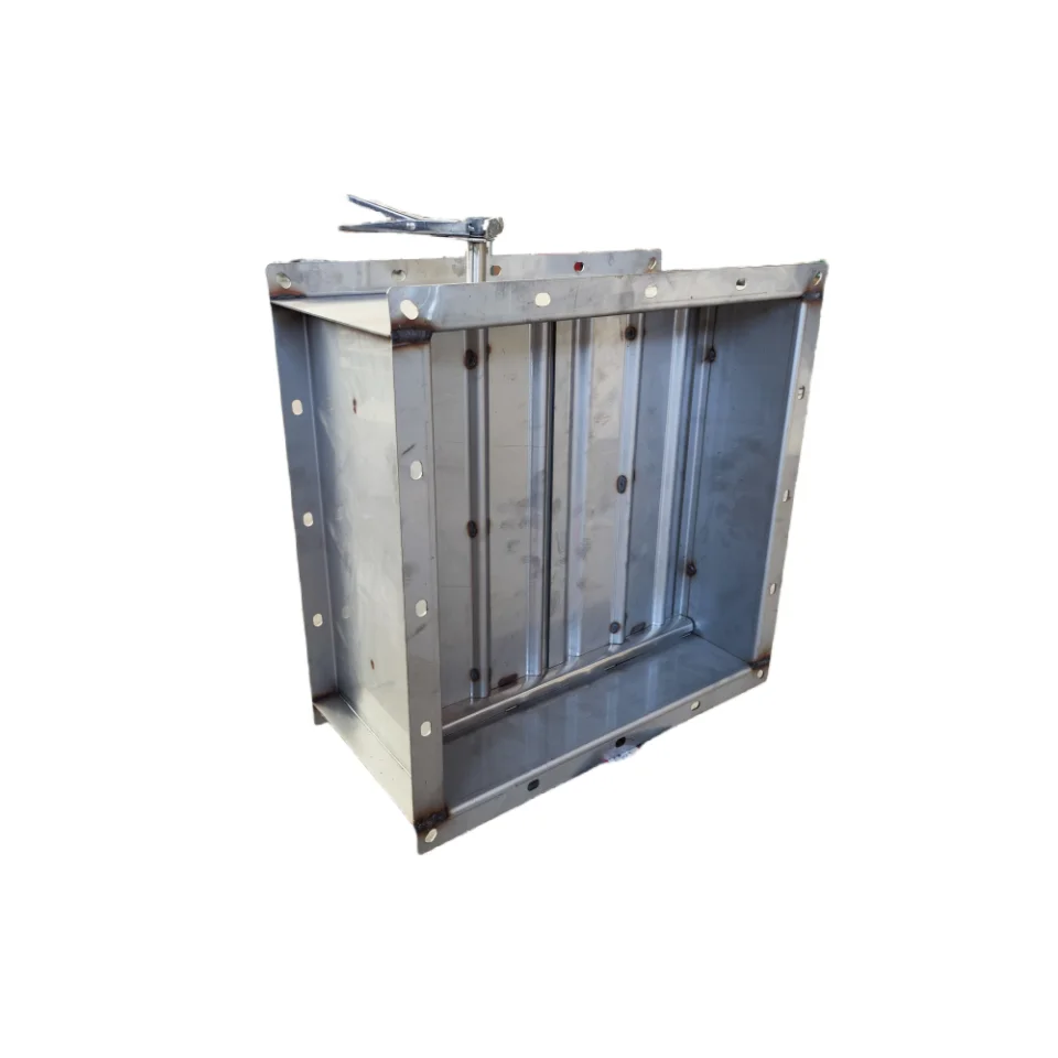 Used for lithium battery production rectangle square stainless steel material 70 280 centigrade electric fire smoke damper