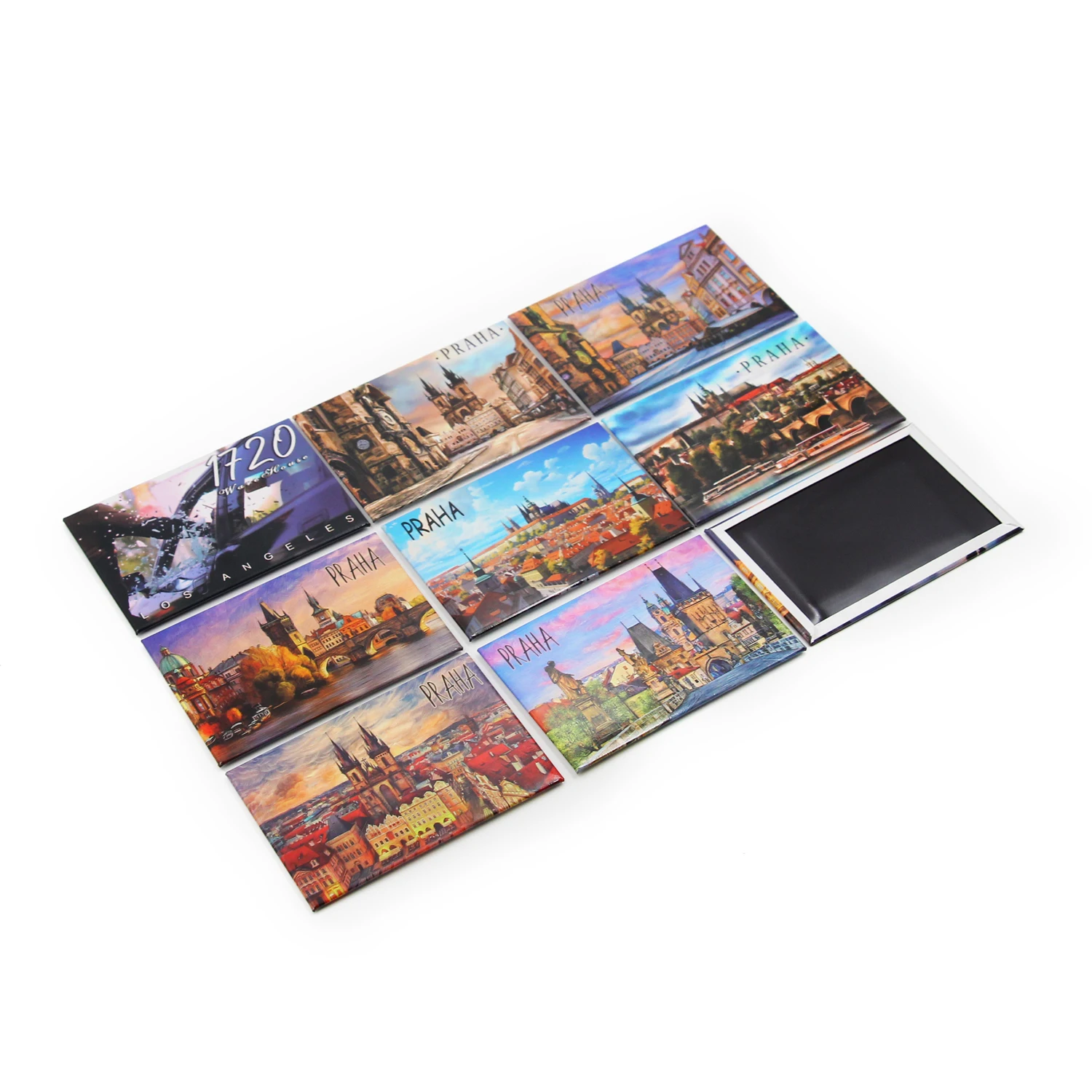 Wholesale Germany City Rectangular Panoramic 50*120mm 80*53mm souvenir metal fridge magnet