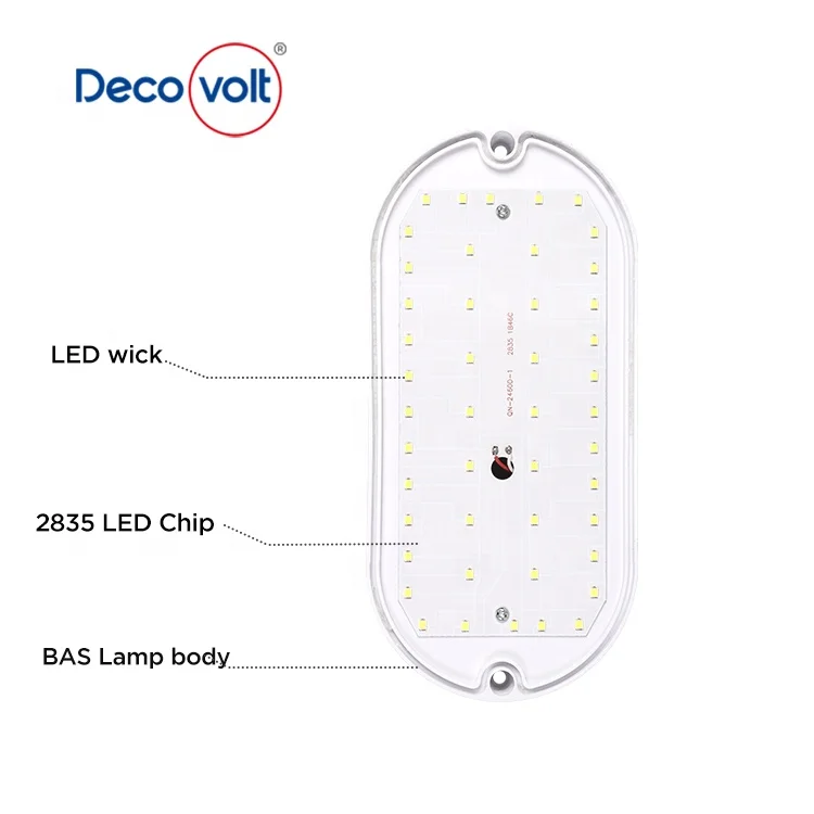 LED Round Ellipse Room Plastic Waterproof Dust-proof Anti -mosquito Oval Outdoor Wall Lamps LED Ceiling Bulkhead Light