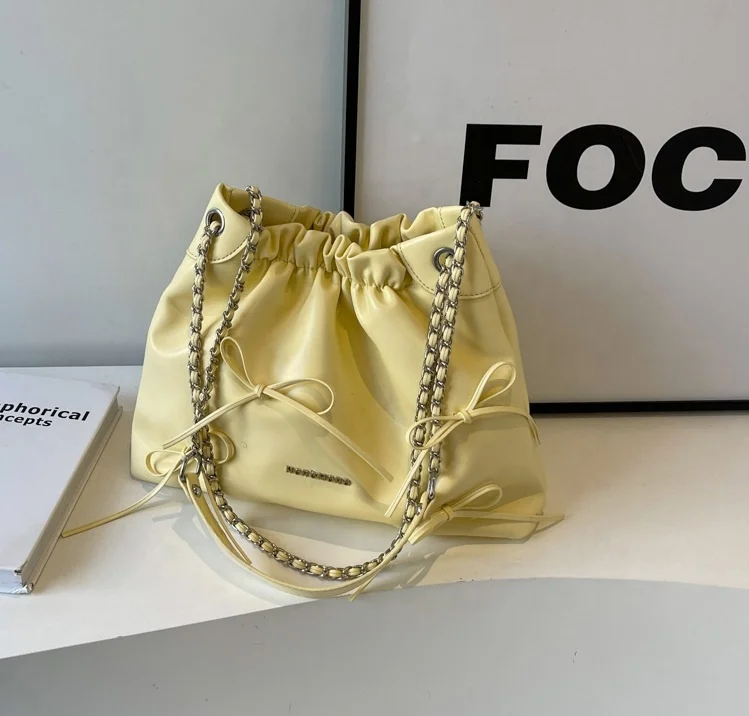 New Fashion Handbags 2024 Lady Chain Bucket Bags Lady Design Purses For Ladies