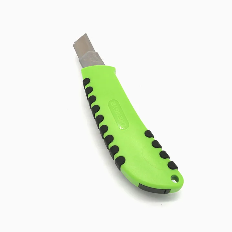 
Auto lock 18mm retractable utility knife soft rubber handle utility knife 