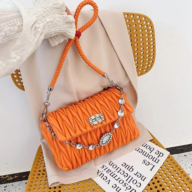 Luxury High Quality Rhinestone Handbags Lady Underarm designer Hand bags For Women