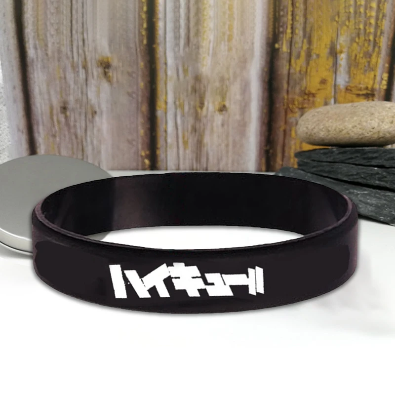 Wristband Manufacture Haikyuu Wristband Bracelet Anime Volleyball Boys Letters Silicone Bracelet