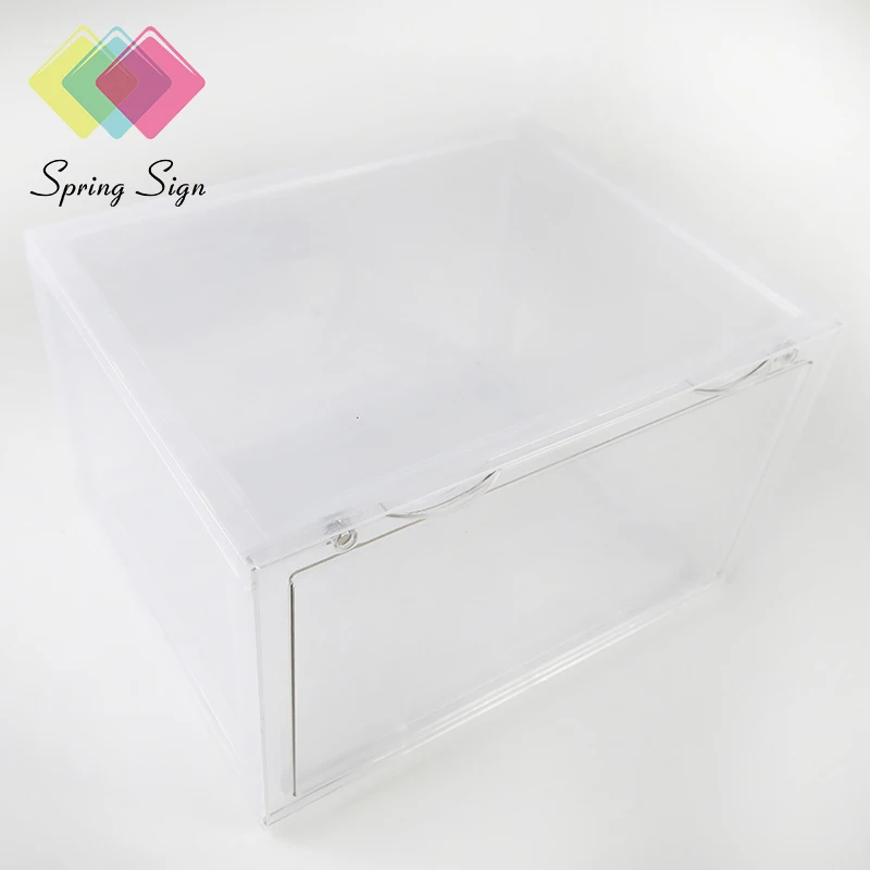 Spring Sign sneaker drop front box acrylic shoe box magnet