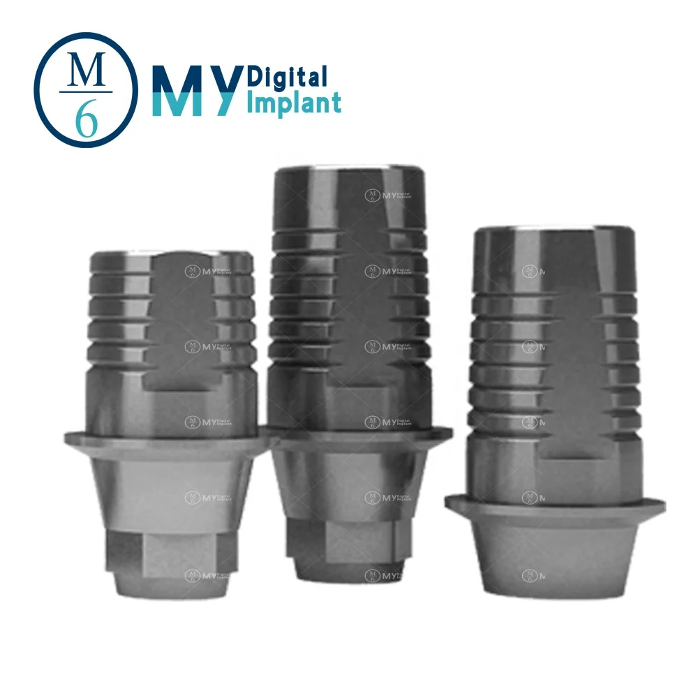 2 screws titanium base with 3 shape library high precision pre-p dental abutment for prosthodontic