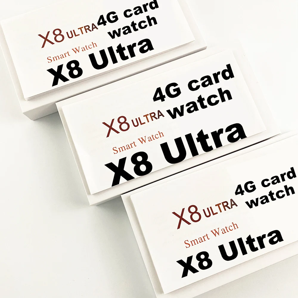 X8 4G Sim Card Smart Watch Android OS 10 GPS Wifi Smartwatch X8 ROM 2G RAM 16GB Ultra Network Phone Calling Smartwatch