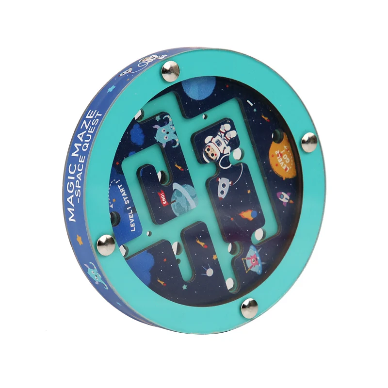 Hot Sale Mini Handheld Bead Balance Board Game Educational Balance Labyrinth Toy Classic Two Side Beads Ball Maze Wooden Toys