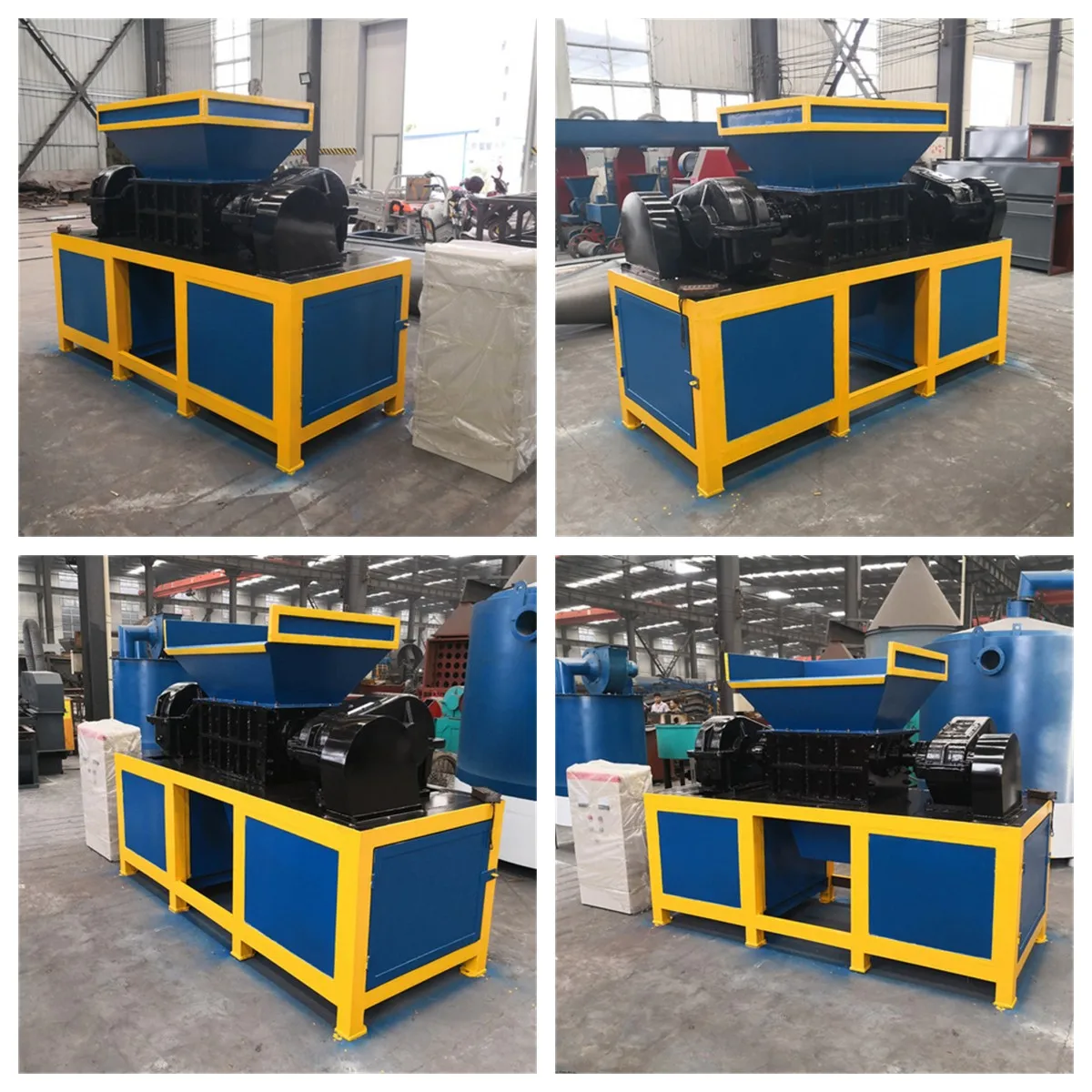 Low price plastic products shredder Household garbage medical waste twin shaft shredder