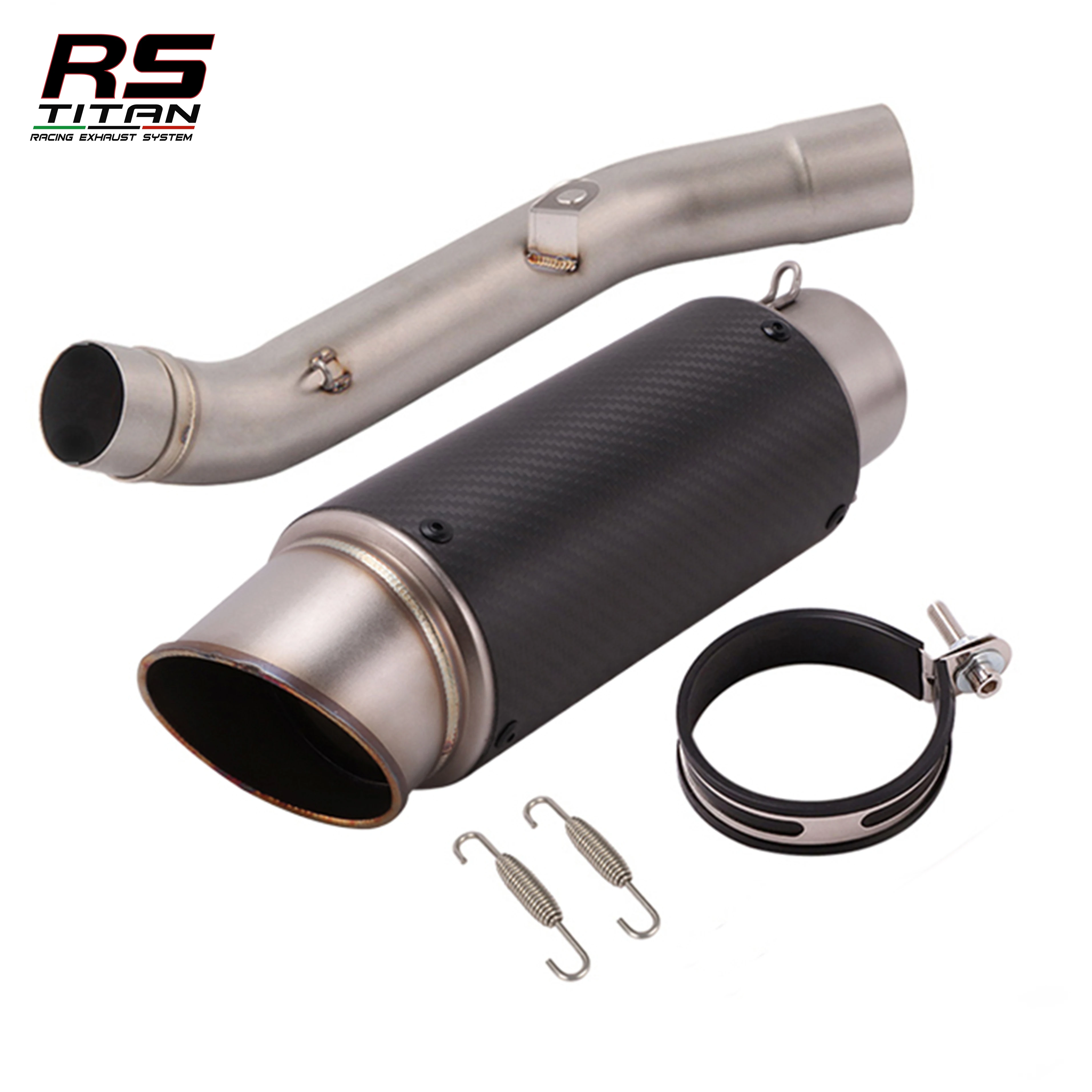 Universal motorcycle exhaust muffler 51mm Stainless Steel Silencers Kawasaki Z1000 R1 R3 R6 NK400 650 Z750 Z800