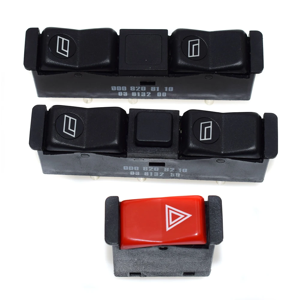 3Pcs Front Right Left emergency light switches for Mercedes-Benz 0008208210