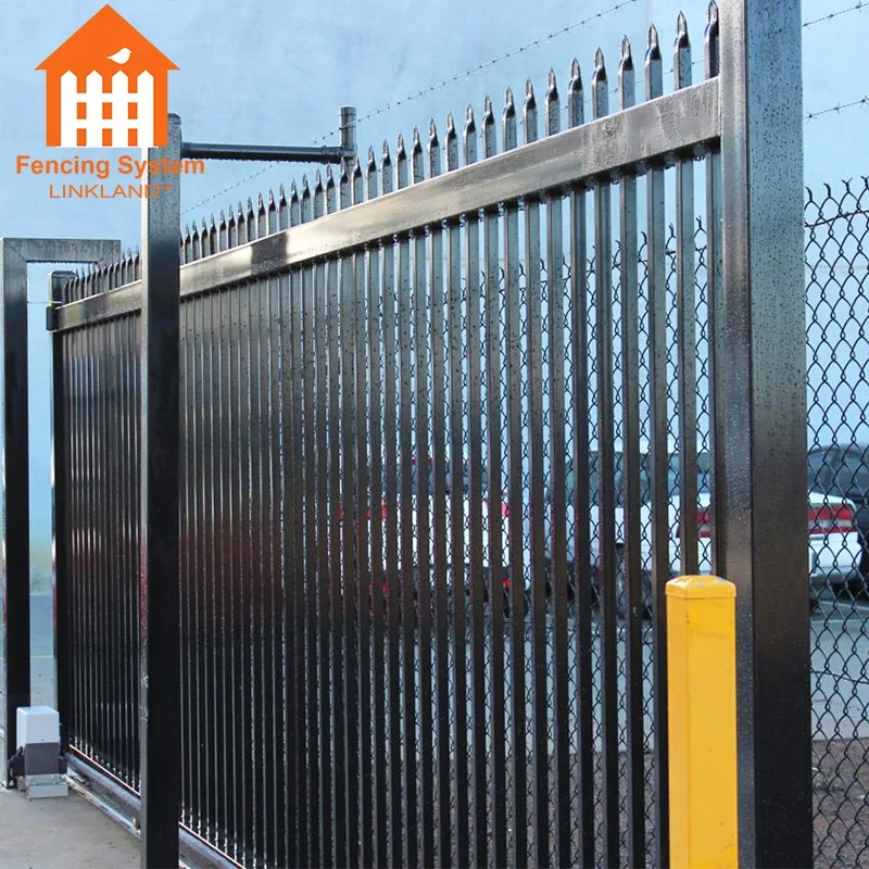 Steel spear top wrought iron ornamental fence
