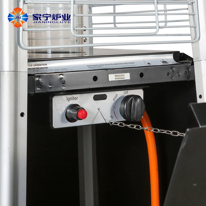 13KW Portable Black Outdoor Gas Heater Propane Iron Tower Flame Pyramid Patio Heater Household Freestanding Camping Electric