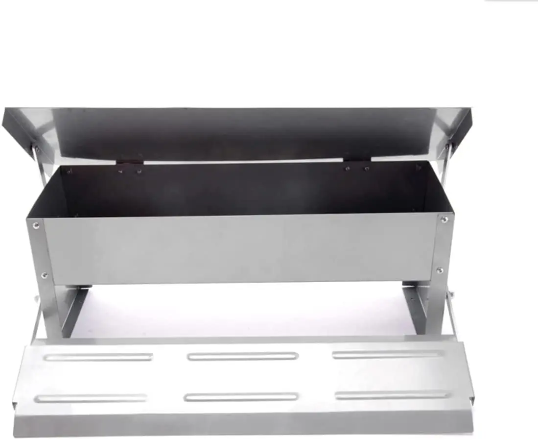 Treadle Self-Opening Aluminum Automatic Poultry Feeder Waterproof Automatic Chicken Feeder