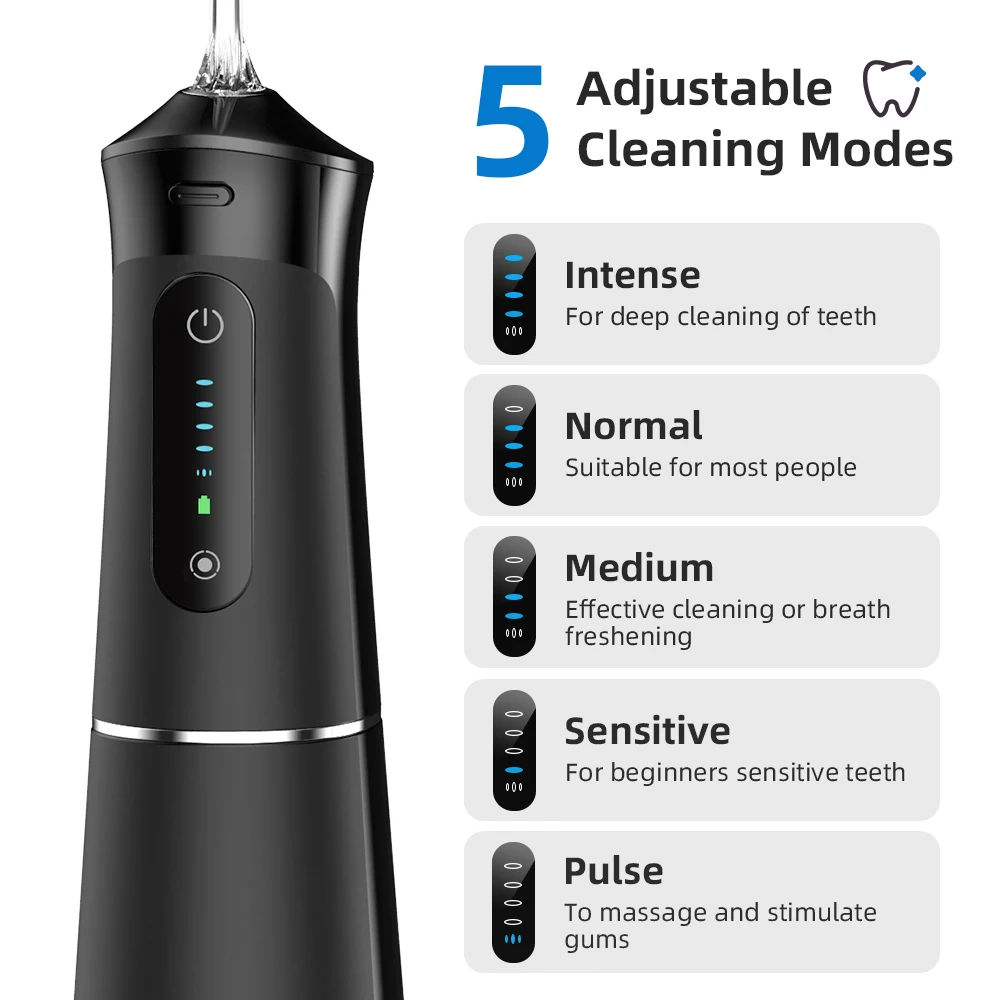 Orthodontic Dental Electric Cordless Water Flosser Teeth Cleaning Mouth Irrigator Water Jet Pick Flosser Bucal Oral Irrigator