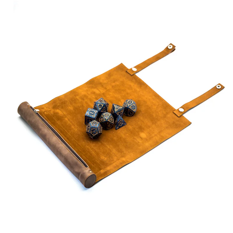 Udixi custom logo dungeons and dragons d&d rpg dnd Dice Rolling Mat PU Leather