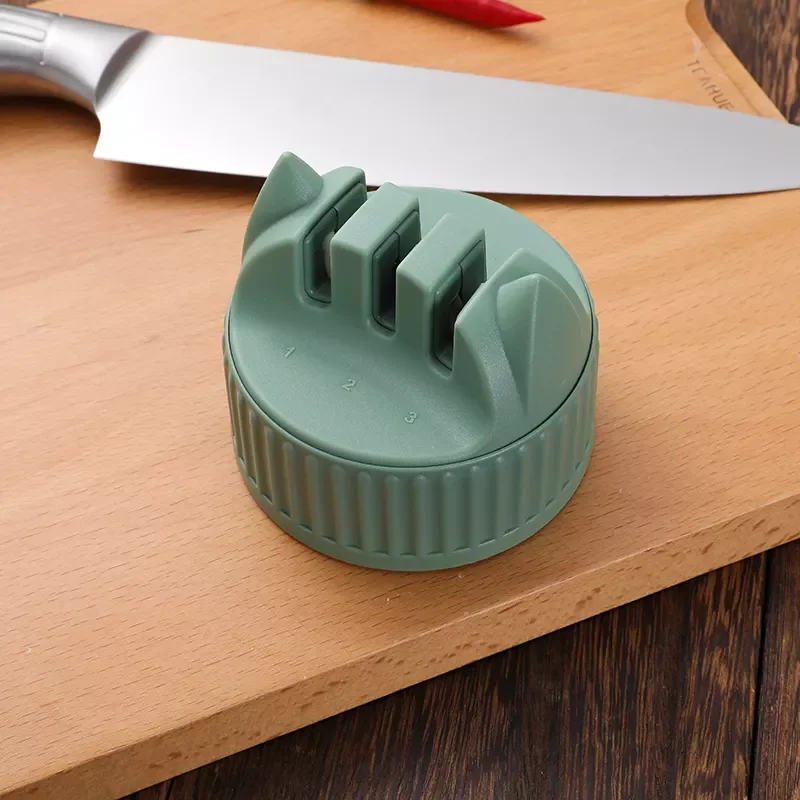 Professional Sharpening Kitchen Knives Sharpener Kitchen Gadgets 3-Section Handheld Knife Sharpener