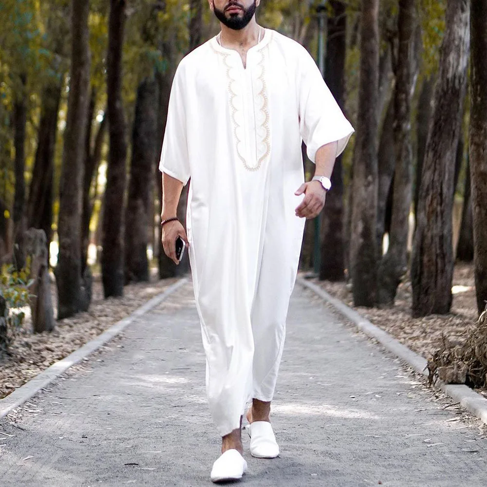 Ramadan Eid Muslim Islamic Dubai Saudi Arabia Kaftan Muslim Men Arabic Robes thobe men muslim