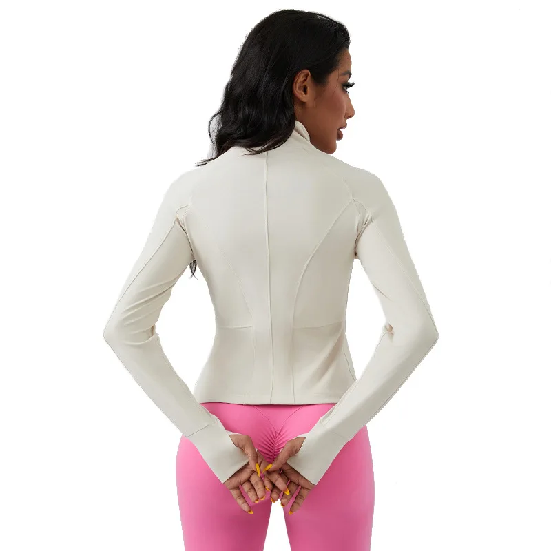 Women Workout Wholesale Tube Top Zip Up Sleeve Sports Jacket Black Tank Tops Plain Crop Tops